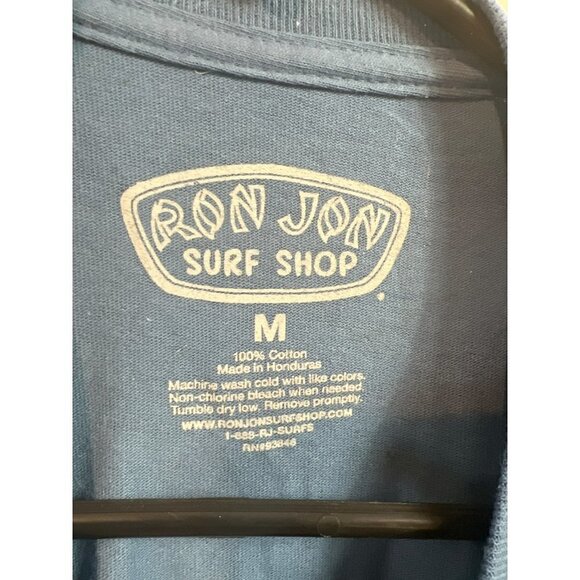 Men Sz M Ron Jon Surf Shop LS Tee NWT Blue Cocoa Beach, Florida It's All About t - Picture 4 of 7
